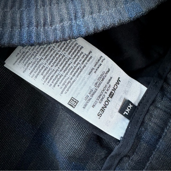 Jack & Jones Premium Men’s Trousers Pants in Charcoal Gray & Navy Blue Check - Picture 13 of 15